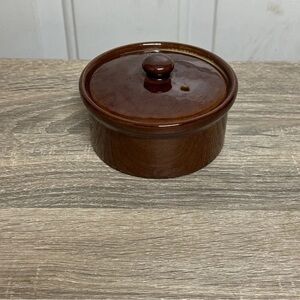 Pearson Rich Brown Ceramic Lidded Container
